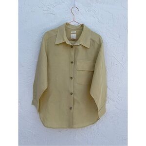 H&M Womens Elegant Linen Blend Shirt